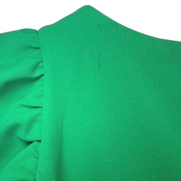 Tommy Hilfiger Green Jumpsuit Women's Ruffle Sleeve V Neck Belted Size 12 - Picture 13 of 16